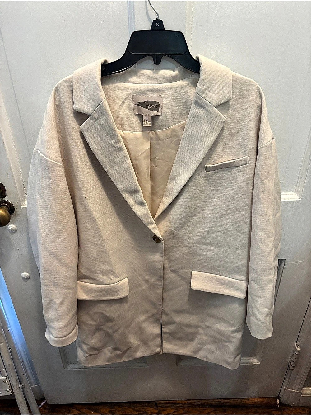 Cream Boyfriend Jacket Like New
